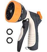 LASOCUHOO Hose Nozzle, Garden Hose Nozzle with 9 Adjustable Spray Patterns, Water Hose Nozzle for...