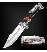 VALHALLA MAGE Pocket Folding Knife, Sharp Blade Pocket Knife with Back Lock, Cool EDC Pocket Knif...