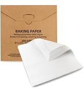 200 Pcs Parchment Paper Baking Sheets, 8"x8" Precut Non-Stick Baking Parchment Paper Sheets Bun S...