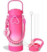 18oz Ceramic-Lined Kids Water Bottle, Insulated Water Bottle kids School | Stainless Steel, Leak-...