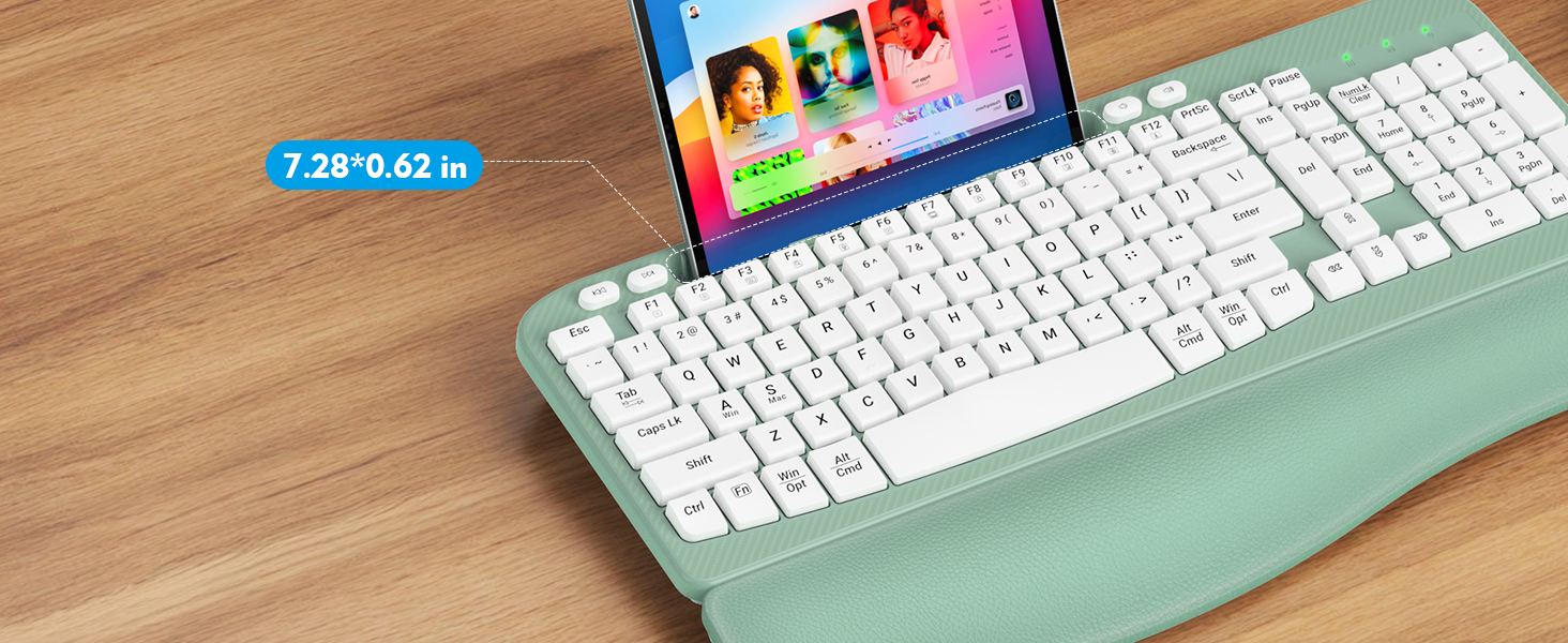 keyboard with phone holder