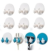 AELITOK Utility Thumb Wall Hooks,Damage Free Hanging Hooks for Walls,Adhesive Wall Hooks for Home...