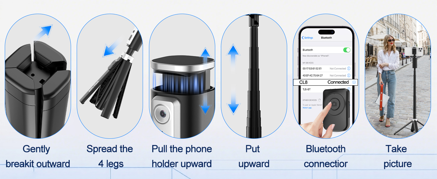 With just simple steps, our vlog shooting stand can be put into use fast.