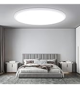 Brightever 15 Inch Large Flush Mount Ceiling Light Fixtures, 3800LM 3000W Equivalent, 2700K-6500K...