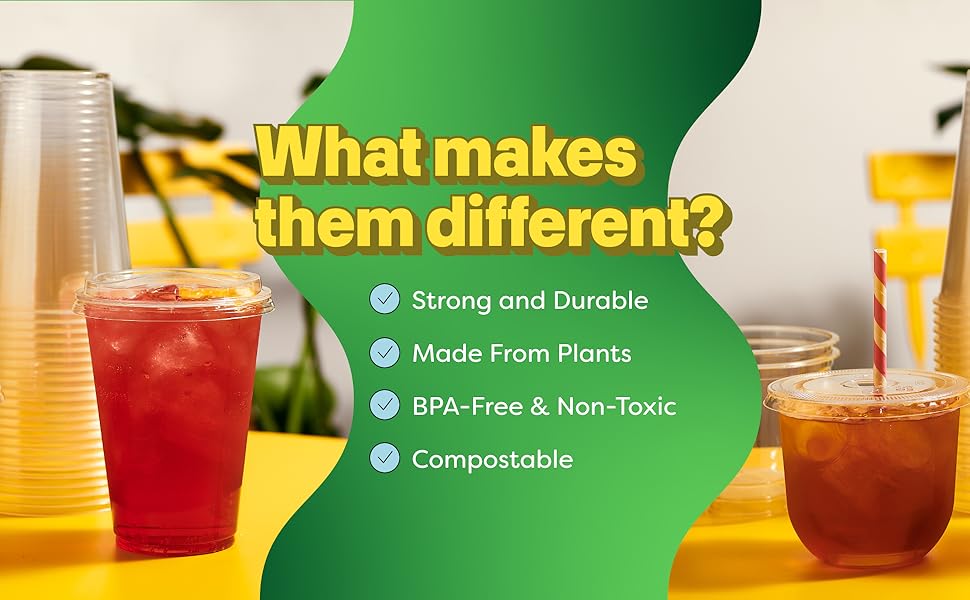 strong and durable, made from plants, bpa-free, non-toxic