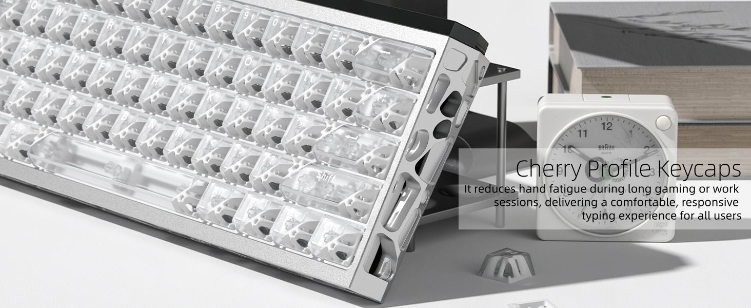 Honeycomb Clear Keycaps, Black Shine Through Keycaps, Jelly Keycap Transparent keyboard Cap
