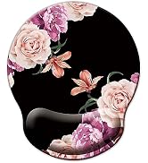 Mouse Pad with Wrist Support, Ergonomic Mouse Pad with Memory Foam Wrist Rest Cushion, Non-Slip R...