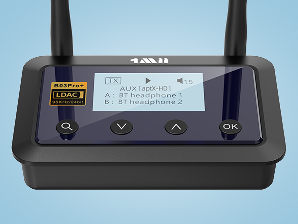 bluetooth transmitter with screen