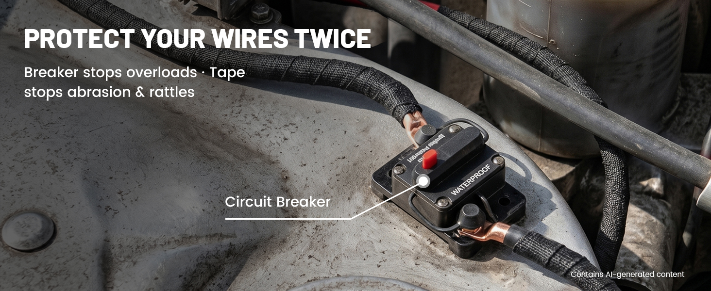 Circuit breaker with Wire Harness Electrical Tape
