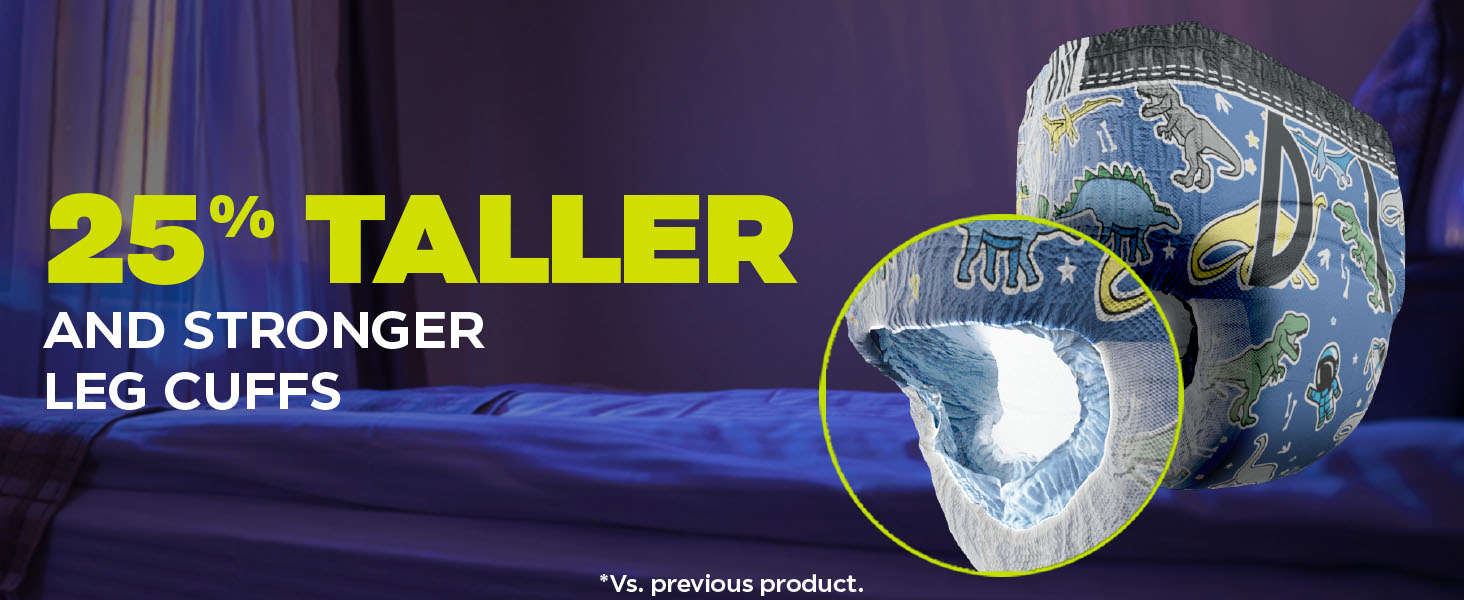 25% taller and stronger leg cuffs* * vs previous product