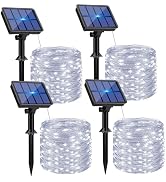 btfarm 4 Pack Solar String Lights Outdoor - 320LED 132FT Solar Fairy Lights Outside Waterproof 8 ...
