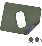 YXLILI Mouse Pad, Dual-Sided PU Leather Mouse Mat, Waterproof Ultra Smooth Mousepads with Stitche...