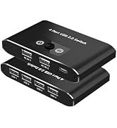 USB 2.0 Switch, 2 Computers Sharing 4 Devices, USB 2.0 Switcher for Mouse, Keyboard, Printer, Sca...