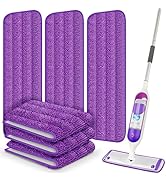 6 Pack Reusable Mop Pads for Swiffer PowerMop, Wood Floor Pads Power Mop Refill Pads Power Mop Pa...