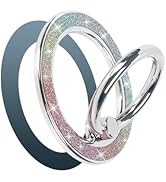 Guppy Magnetic Phone Ring Holder, Glitter Magnet Finger Ring Grip Stand Holder, 360° Rotation wit...