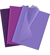 NEBURORA Assorted Purple Tissue Set 60 Sheets Gift Wrap Paper Violet Purple Crafts 3 Colors for H...
