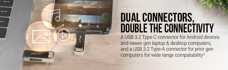 DUO Link USB 3.2 Type-C 256GB Dual Flash Drive