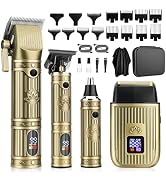 Saoilli Hair Clippers for Men Professional,Beard Trimmer Hair Trimmer Kit,Cordless Clippers and T...