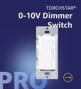 TORCHSTAR 0-10V LED Dimmer Switch, Single-Pole or 3-Way Light Switch, 120-277V for Dimmable LED P...