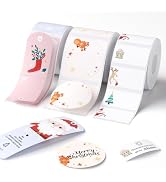 NIIMBOT 3 Roll Set Xmas Labels for B1/B21/ B21Pro Label Maker | for Holiday Season Gifts, Gift Ba...