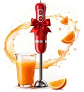 Turelar Immersion Blender Corded 400W, 2 Speed, Emulsifier, Blend, BPA-Free | Hand Blender Stick ...