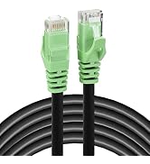 Rapink Cat6 Outdoor Ethernet Cable 100 ft, Ethernet Cable UV Resistant, Cat6 Outdoor Cable Waterp...