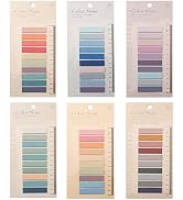 Potanro Sticky Tabs 1200 Pcs Sticky Book Tabs Colorful Annotation Tabs, Writable Transparent Stic...