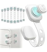 lalalark 8 Pack Magnetic Cabinet Locks Baby Proofing with 2 Keys, 3M Adhesive No Drill Child Proo...