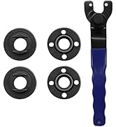 Seamaka Grinder Wrench Universal Adjustable Grinder Spanner ?Wrench with 4 Pcs 5/8-11 Grinder Sha...