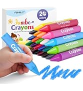 24 Colors Jumbo Crayons for Toddlers 1-3.Washable,Non-Toxic Crayon for Toddlers Ages 4-8.Easy to ...