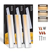 Ansen 3Packs of Under Cabinet Lights for Kitchen, 12in 10W 666LM, Dimmable Hardwire Led Light for...