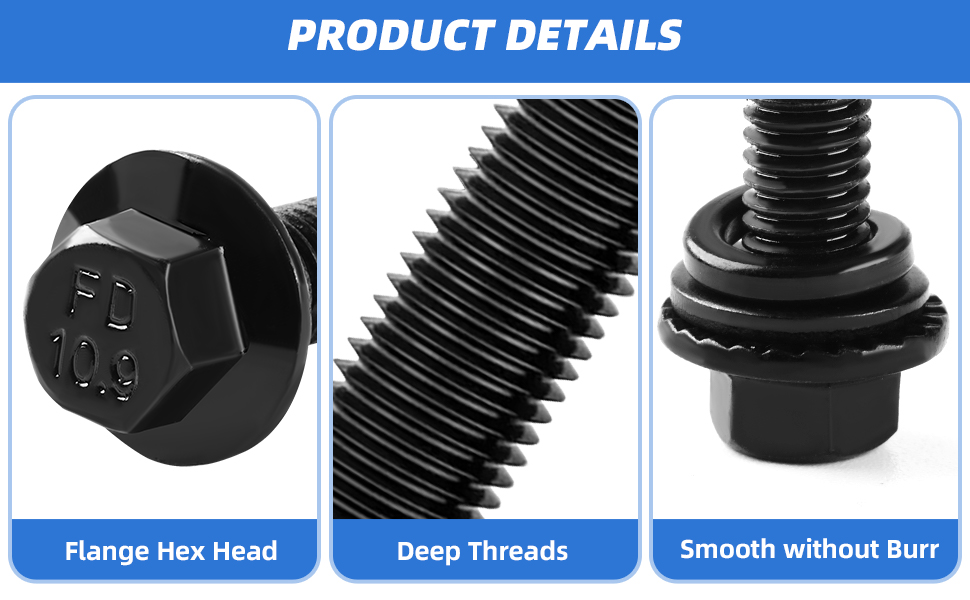 black bolts and nut kit