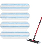Reusable Microfiber Mop Pads Compatible with O Cedar H2prO Flat Mop System, H2prO Flat Mop Replac...