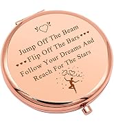 Gymnastics Inspirational Gift for Women Compact Makeup Mirror for Gymnast Gymnastics Gifts for Gi...