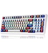 Aula F99 Mechanical Gaming Keyboard, Wireless Creamy Keyboard Hot Swappable Custom Keyboards Rech...