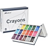 Madisi Crayon Bulk pack, Regular Size, 18 Colors, 900 Count | Large Box Set of Crayons for Kids, ...