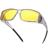 Vepiant Wrap Around Sunglasses, Polarized Lens Wear Over Prescription Glasses, Fit Over Regular G...