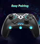 Wireless PC Controller, Bluetooth Game Controller with Hall Effect Joysticks & Triggers for Windo...