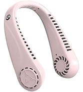 BIRDDIE Portable Bladeless Hanging Neck Fans with Screen Display and 5 Speeds Levels, USB Recharg...