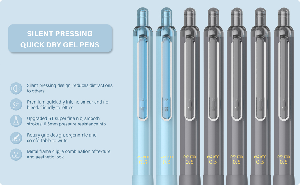 retractable gel pens