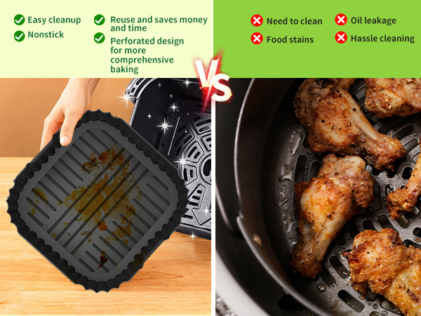 9in air fryer silicone liners