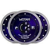 WOTAHI 3-Piece Turbo Diamond Tile Saw Blades - 7 inch Diamond Blade for Angle Grinder, 7/8" Arbor...