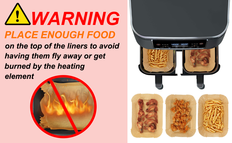 air fryer liners rectangular