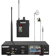 Wireless In-Ear Monitor System, Pro UHF Stereo IEM for Musicians with Metal Transmitter & Recharg...