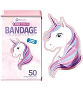 BioSwiss Bandages, Unicorn Shaped Self Adhesive Bandage, Latex Free Sterile Wound Care, Fun First...