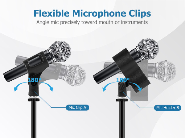 180° Flexible Mic Clips