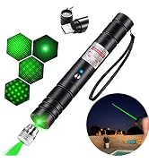 Green Laser Pointer Long-Range Laser Pointer High Power-Rechargeable Laser Pointer for Hiking, Pr...