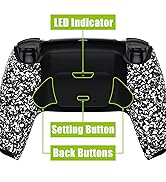 eXtremeRate Textured White Back Paddles Programable Rise 2.0 Remap Kit for PS5 Controller BDM-010...