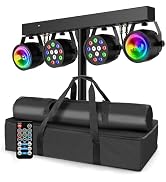 Telbum DJ Disco Lights with Stand, Professional LED Party Light Set, DJ Lighting System DMX512, S...