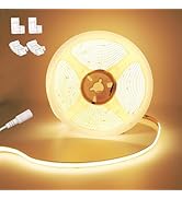 GXILEE COB Light Strip CRI 93+ Flexible Uniform Warm Led Strip Lights 24V 16.4ft Non-Waterproof f...